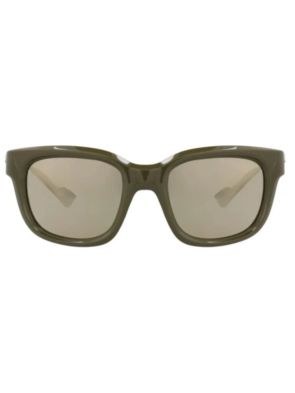 New Gucci Women's Sunglasses Square Rectangle Injection Frame Mens Green Green